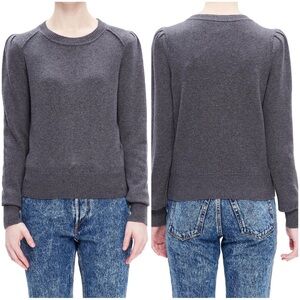 Isabel Marant Etoile Kleely Puff Shoulder Cotton Wool Sweater Chic Minimalist